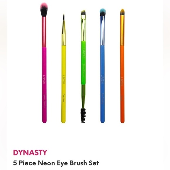 Lavish dynasty 5 piece eye makeup brush set neon new! - Picture 1 of 6